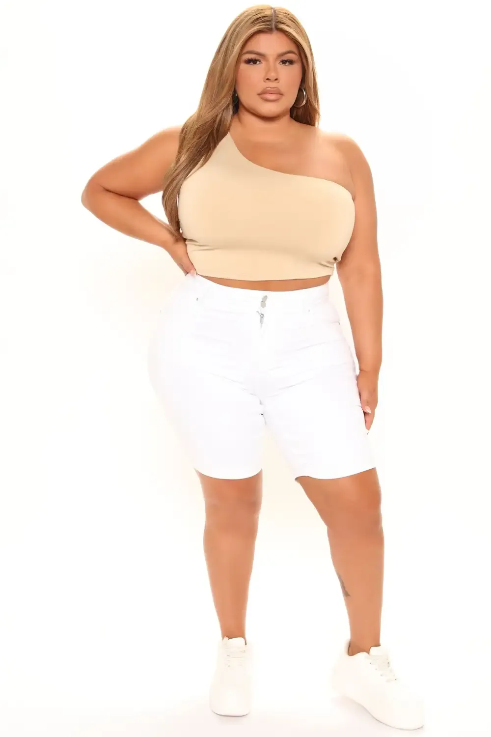 Lift Me Up Bermuda Shorts - White