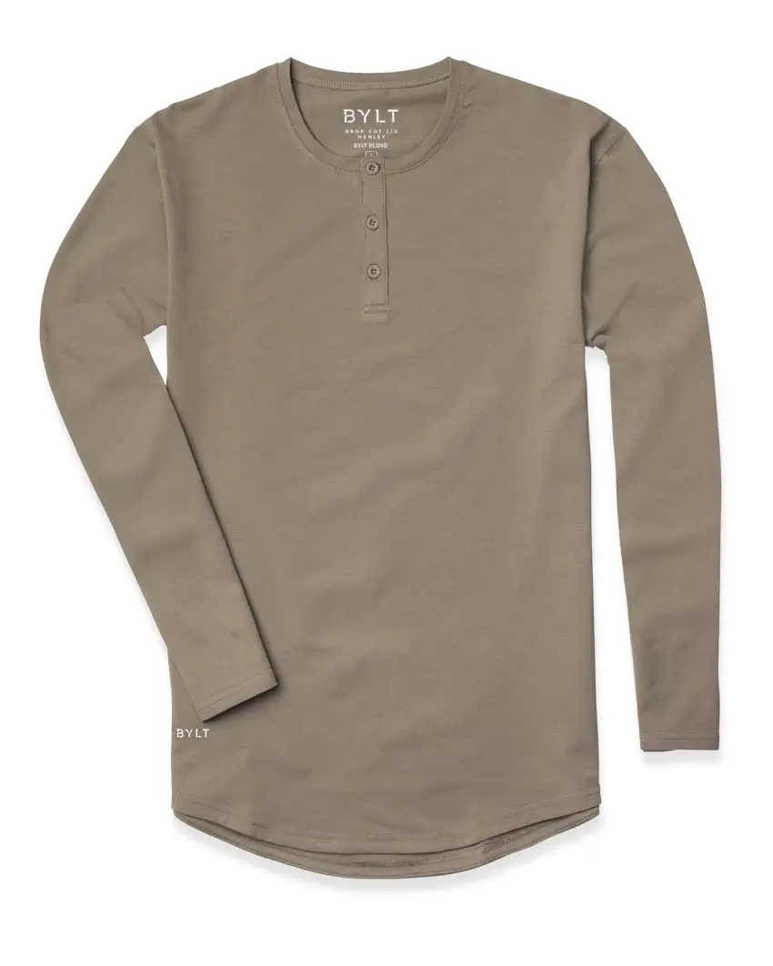 Henley Drop-Cut Long Sleeve: Bylt Signature