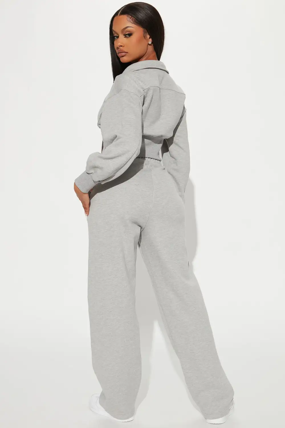 Its Always Casual Pant Set - Grey