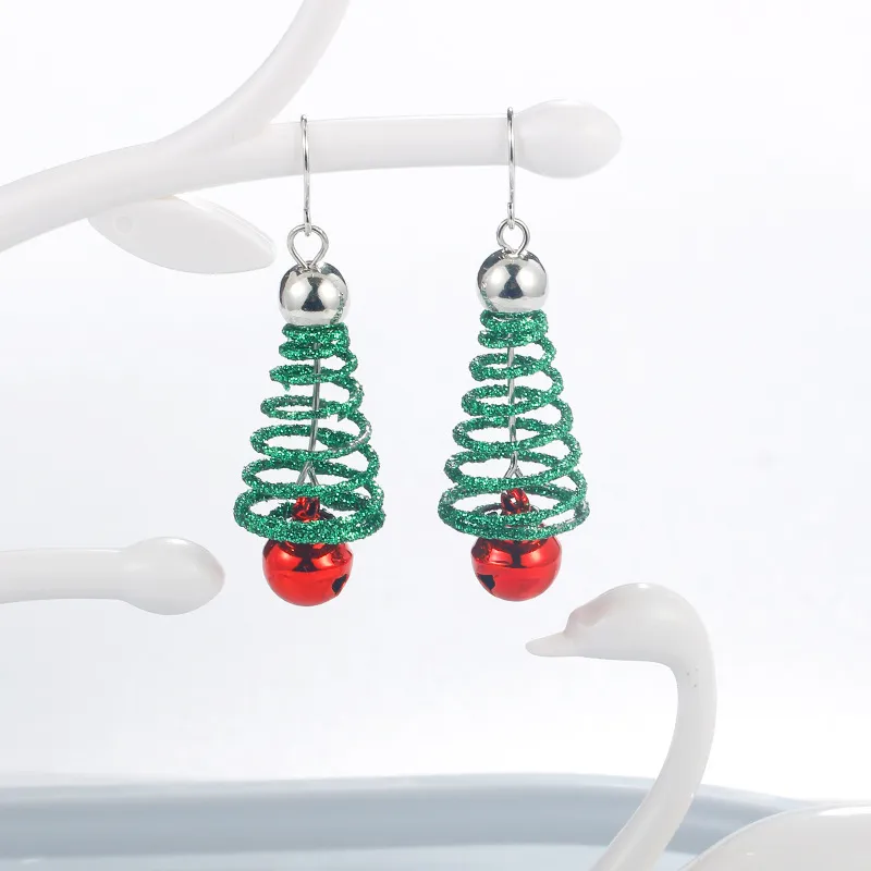 Christmas Creative Ornaments Tree Earrings