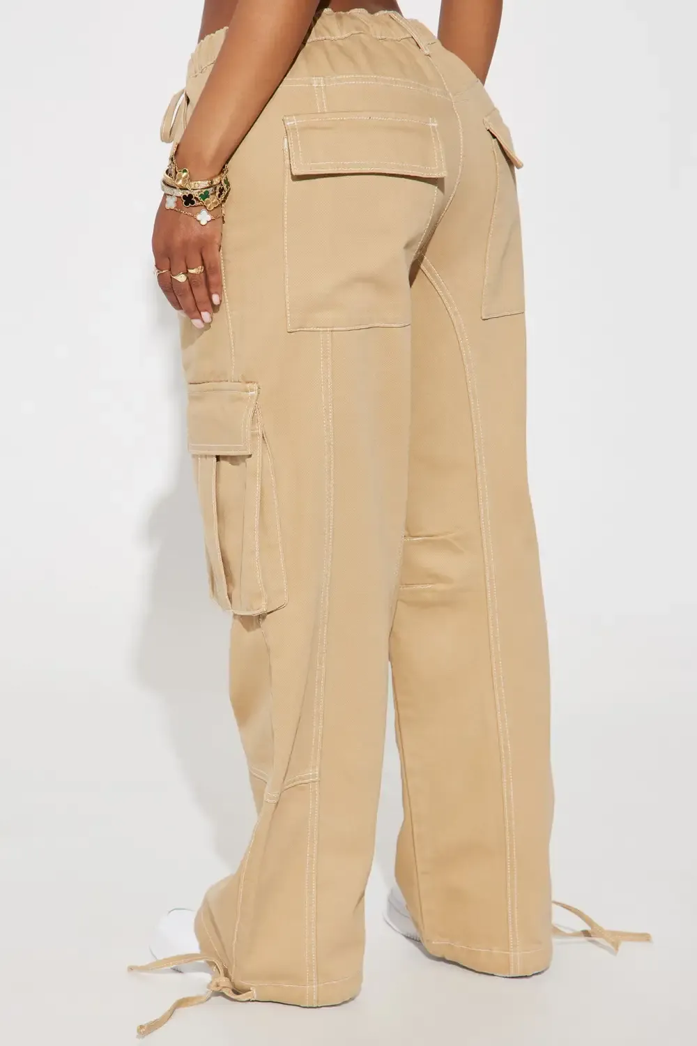 Not For Long Cargo Jeans - Khaki