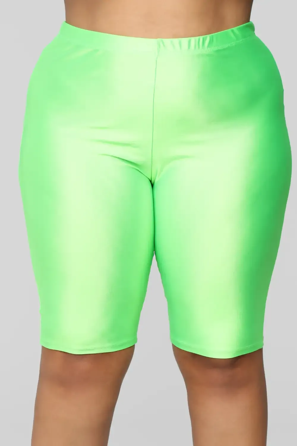 Curves For Days Biker Shorts - Neon Green