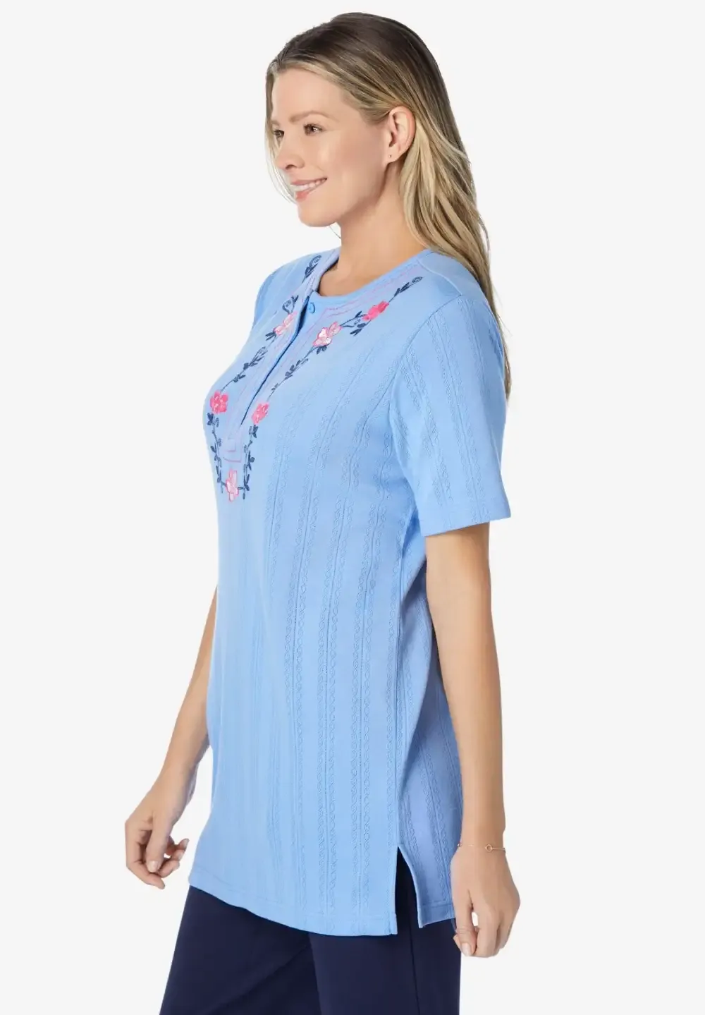 7-Day Embroidered Pointelle Tunic