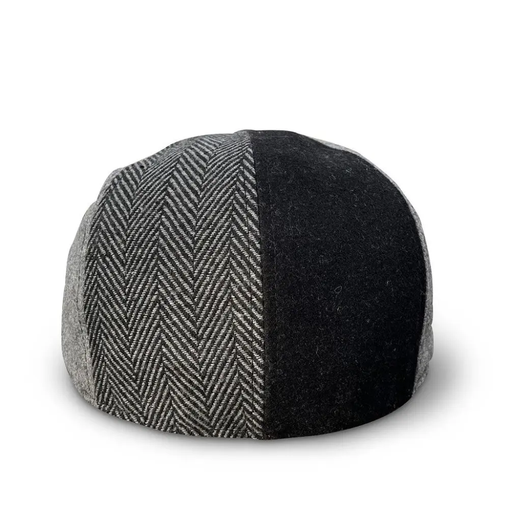 The Bootstrap Boston Scally Cap - Black & Grey Plaid