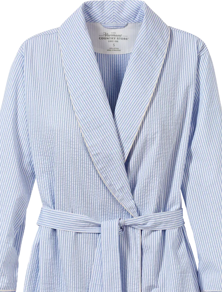 Women's Classic Seersucker Wrap Robe