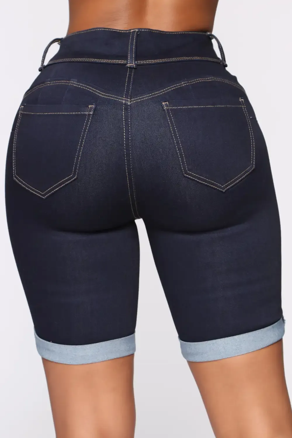 Lift Me Up Bermuda Shorts - Dark Denim