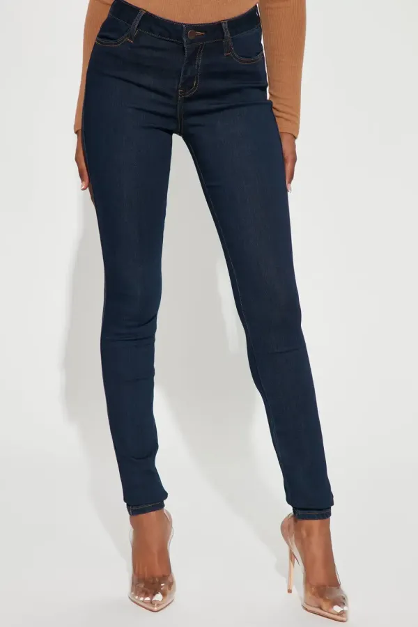 Tall Classic Mid Rise Skinny Jeans - Dark Denim
