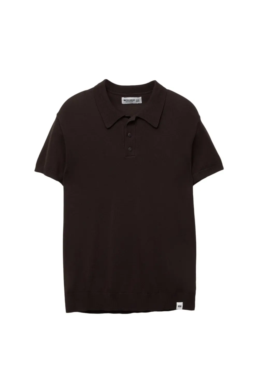 Short sleeve knit polo shirt