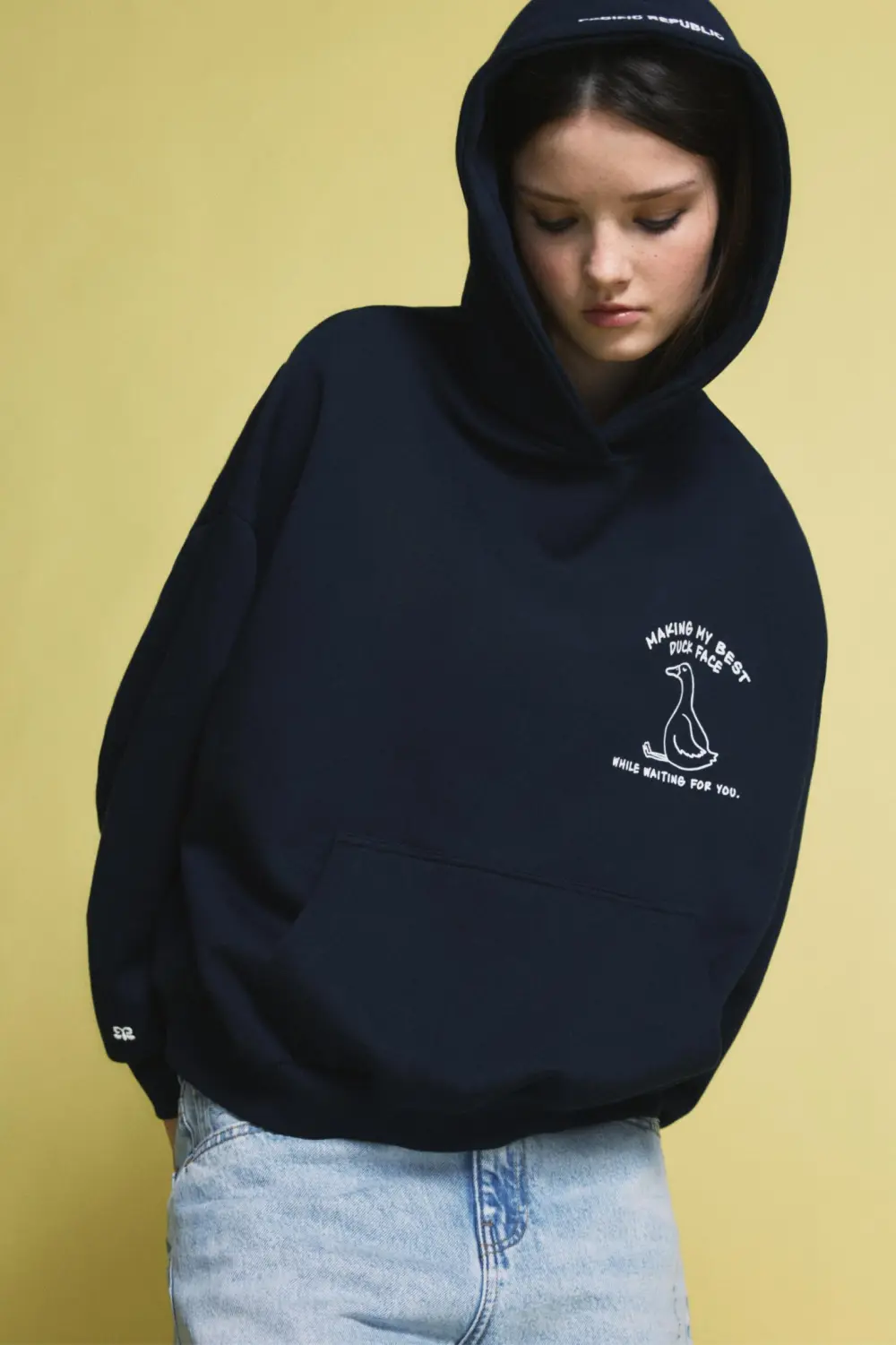 Sudadera capucha gráfico pato
