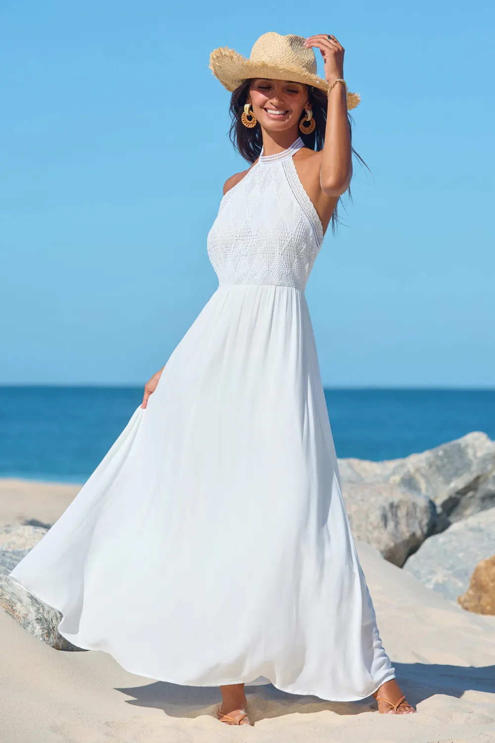 Everlasting Charm White Midi Dress