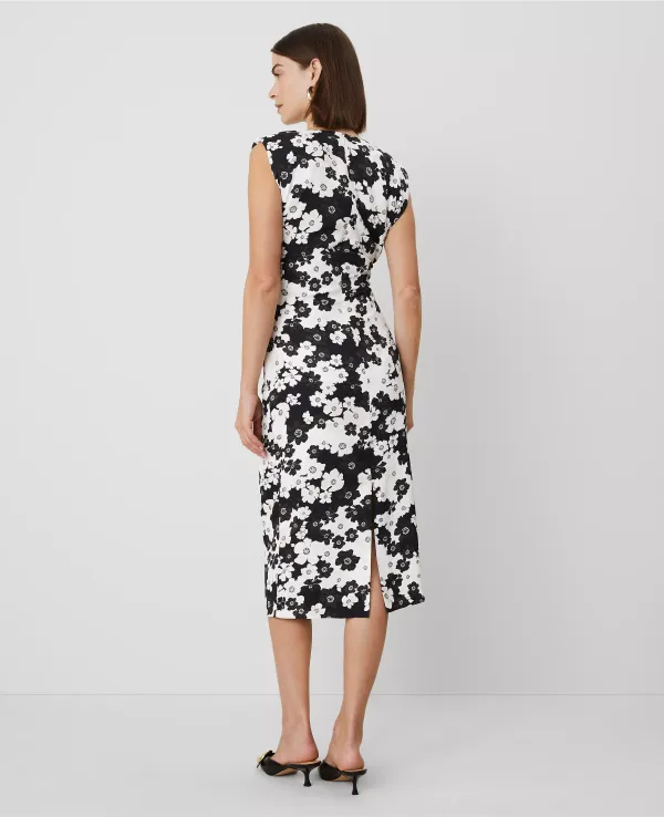 Floral Cap Sleeve Sheath Dress