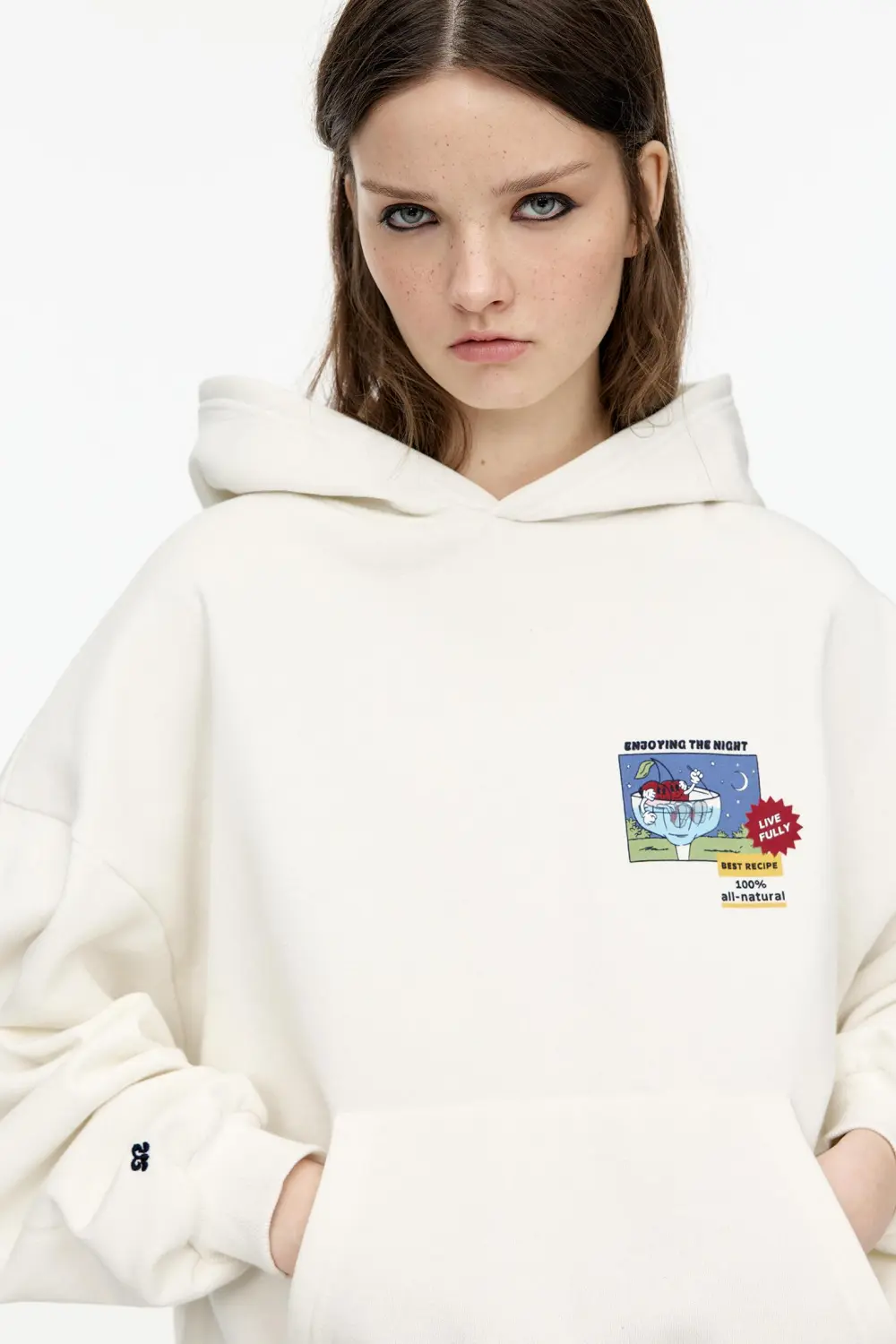 Sudadera capucha gráfico cerezas