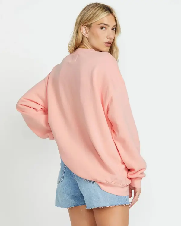 Ride In Crew Sweatshirt - Peach Kiss