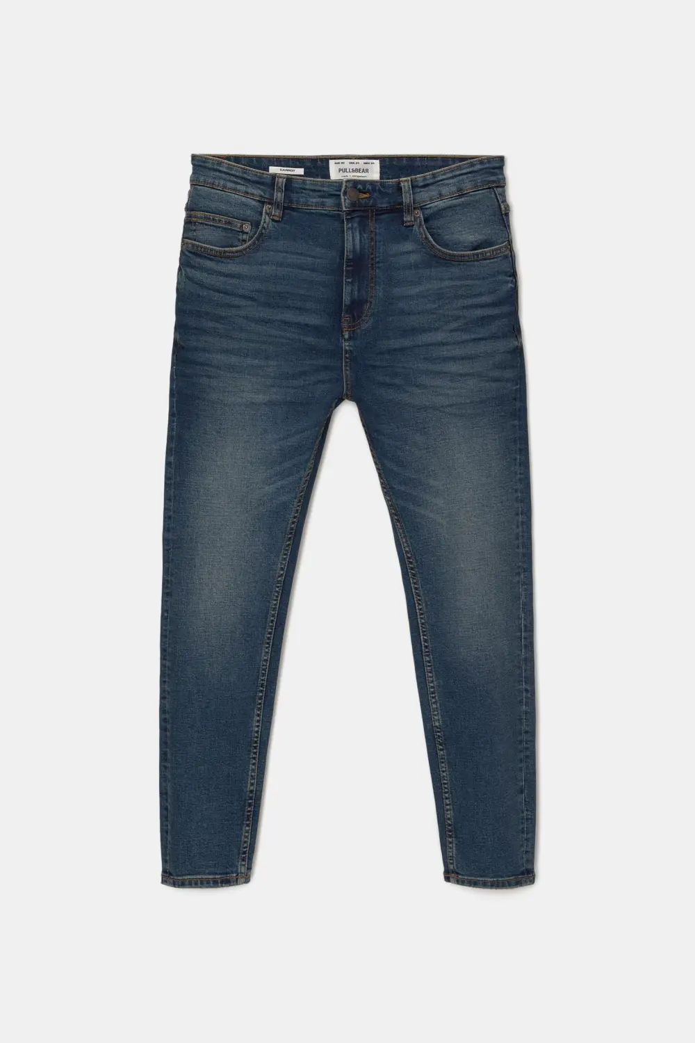 Washed carrot-fit jeans