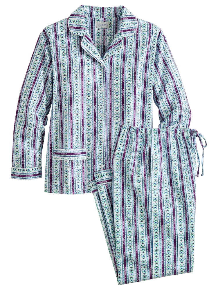 Lanz Classic Cotton Flannel Tyrolean Pajama Set