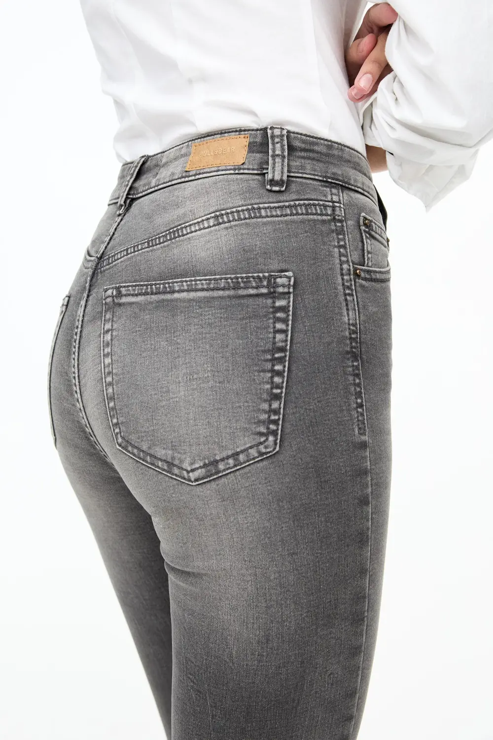 Jeans skinny tiro alto