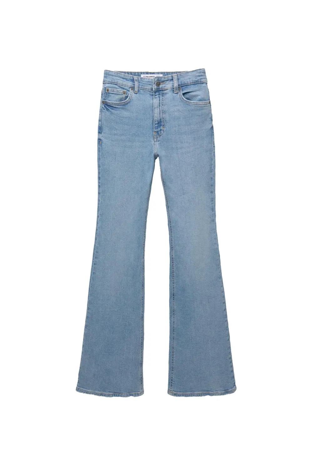 Jeans flare tiro alto