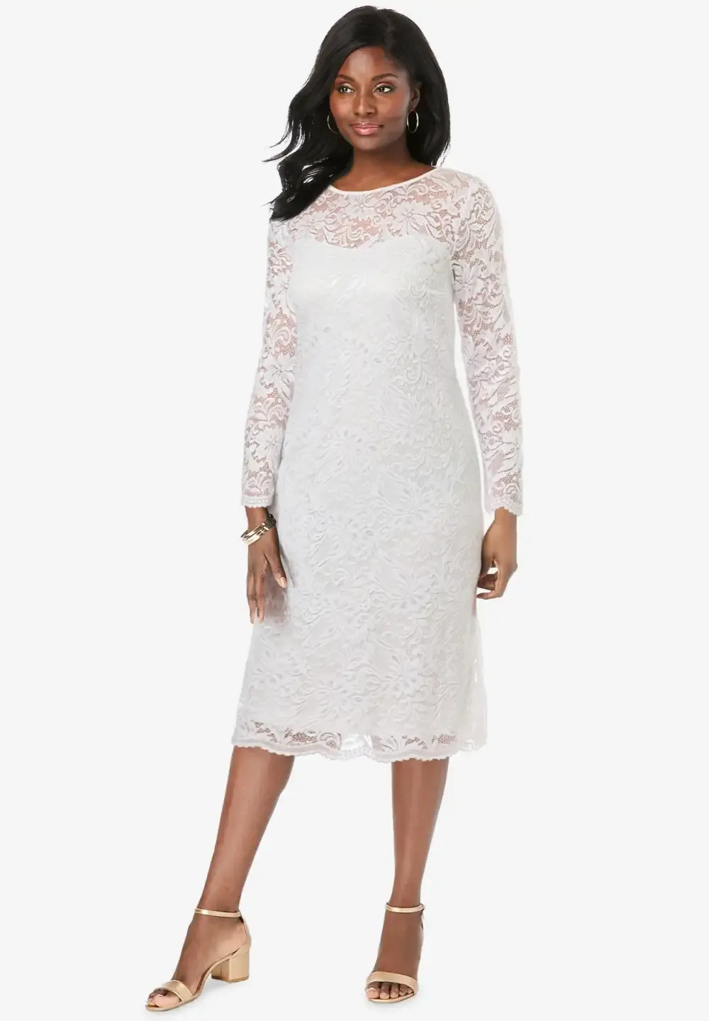 Stretch Lace Shift Dress