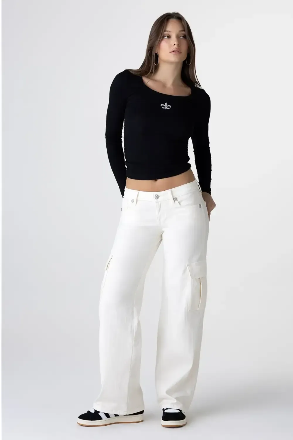 Evelyn Denim Cargo Jeans