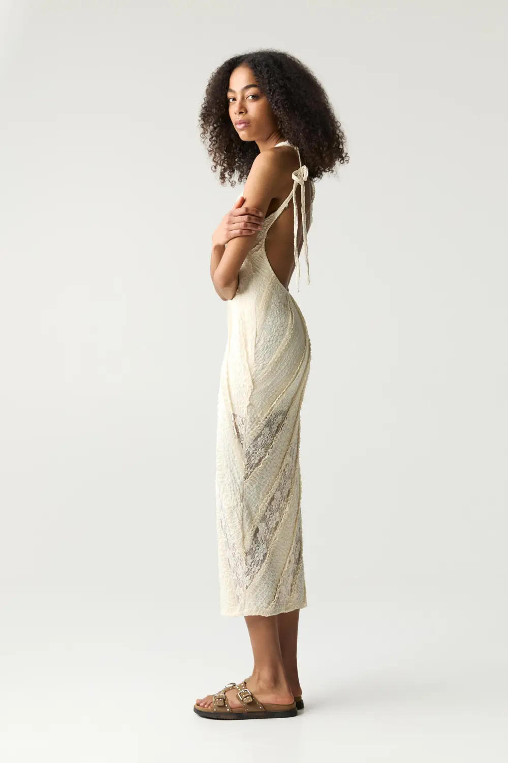 Vestido midi encaje