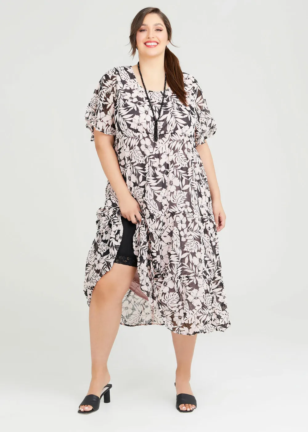 Vicky Chiffon Floral Dress
