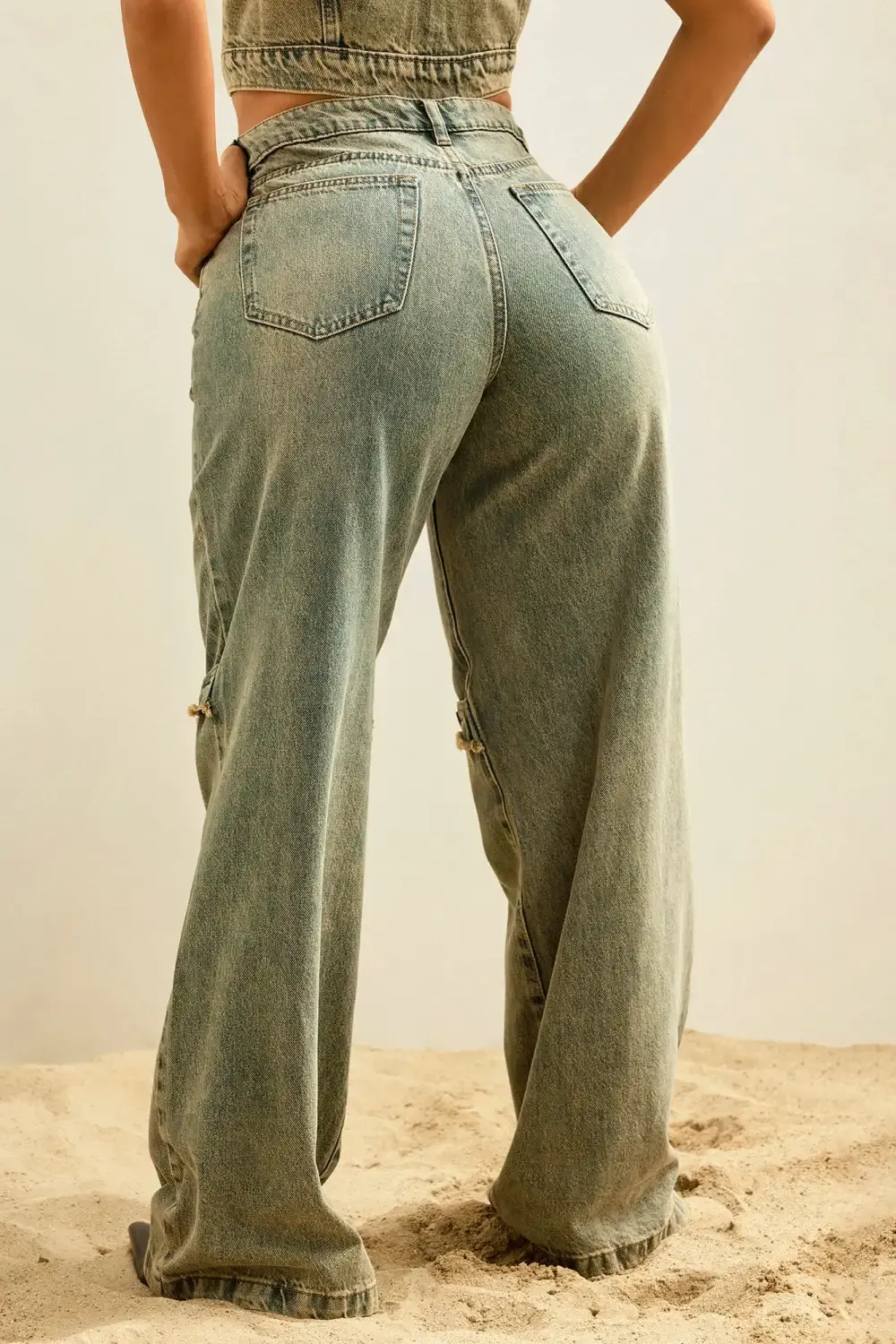 All Too Well Tinted Wide Leg Jeans - Vintage Wash