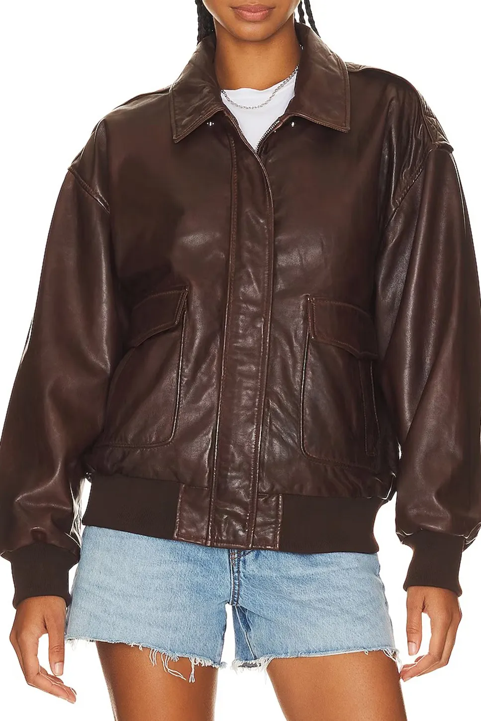 Dark Brown Bomber Jacket