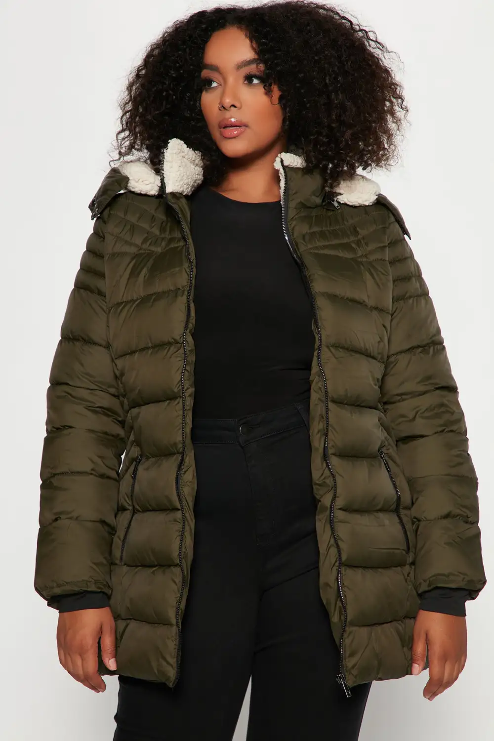 City Trekking Puffer Coat - Olive