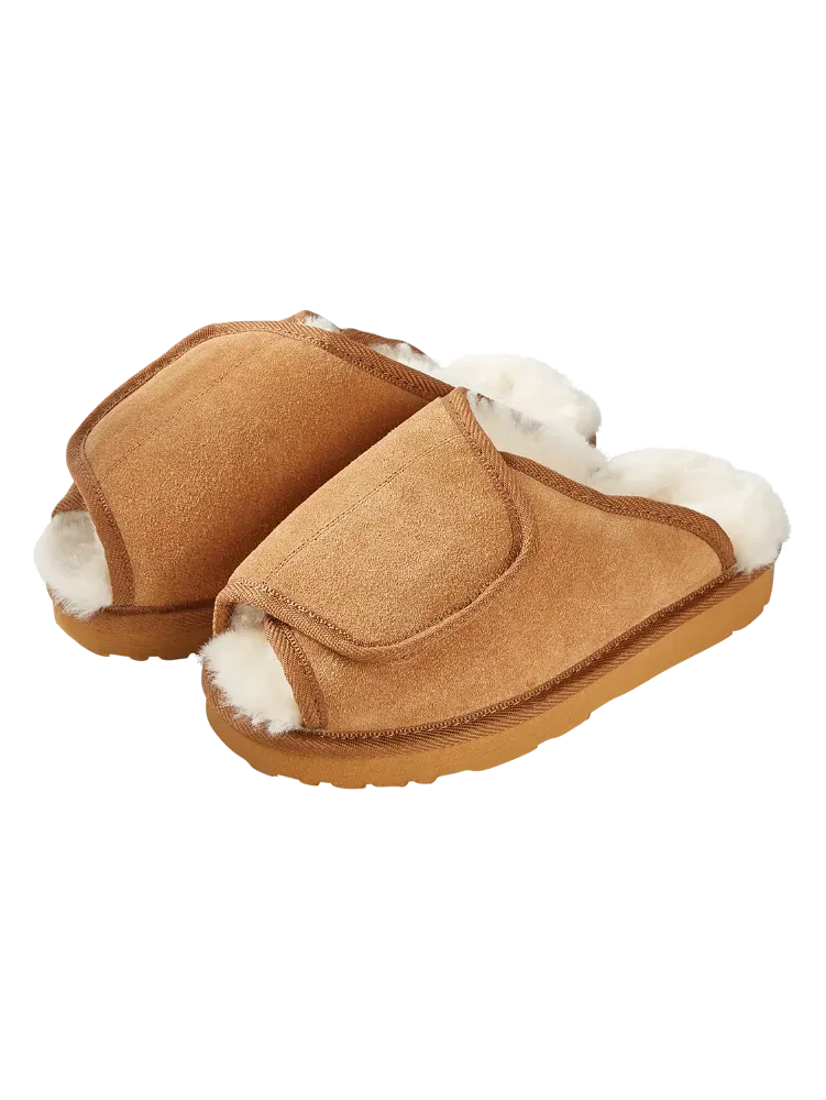 Women's Australian Sheepskin Adjustable Scuff Slippers