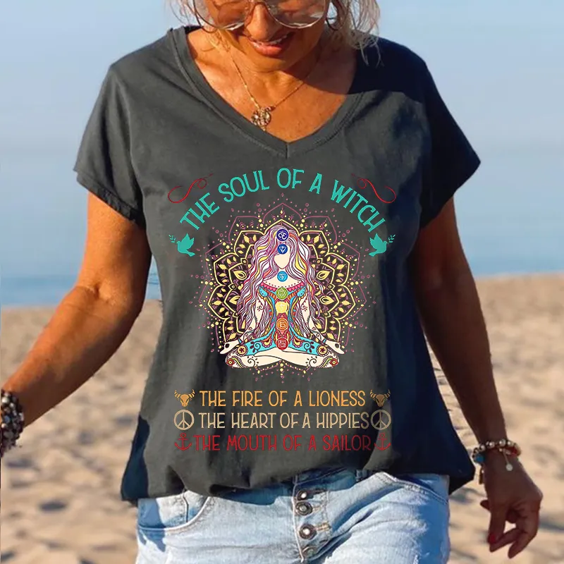 The Soul Of A Witch Mandala Meditator Graphic Tees