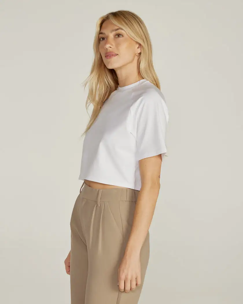 Lux Relaxed Mockneck Raglan Tee