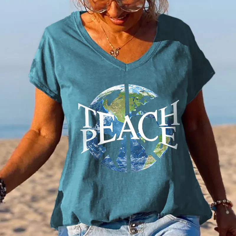 The Peace Earth Printed Comfortable Graphic Tees