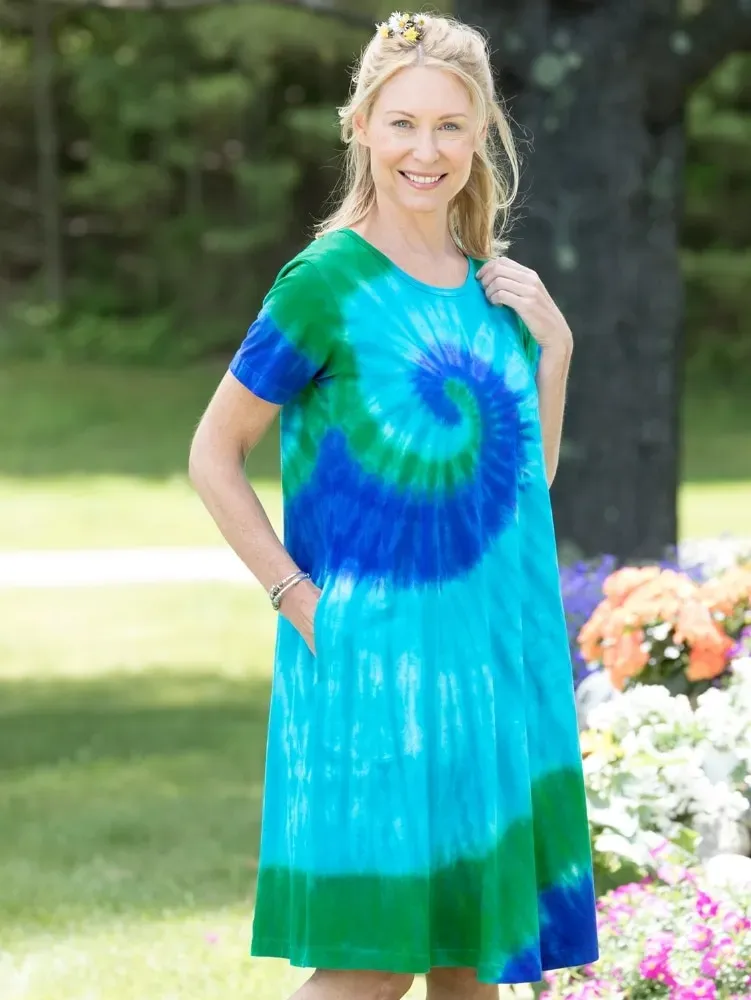 Tie-Dye Cotton T-Shirt Dress