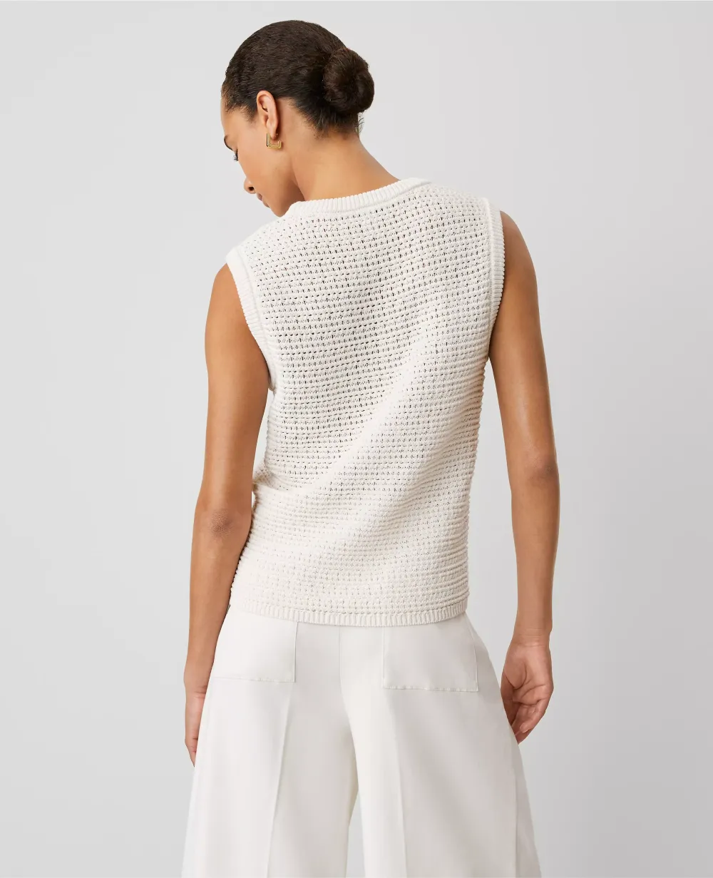 Weekend Collection Open-Stitch Sweater Shell