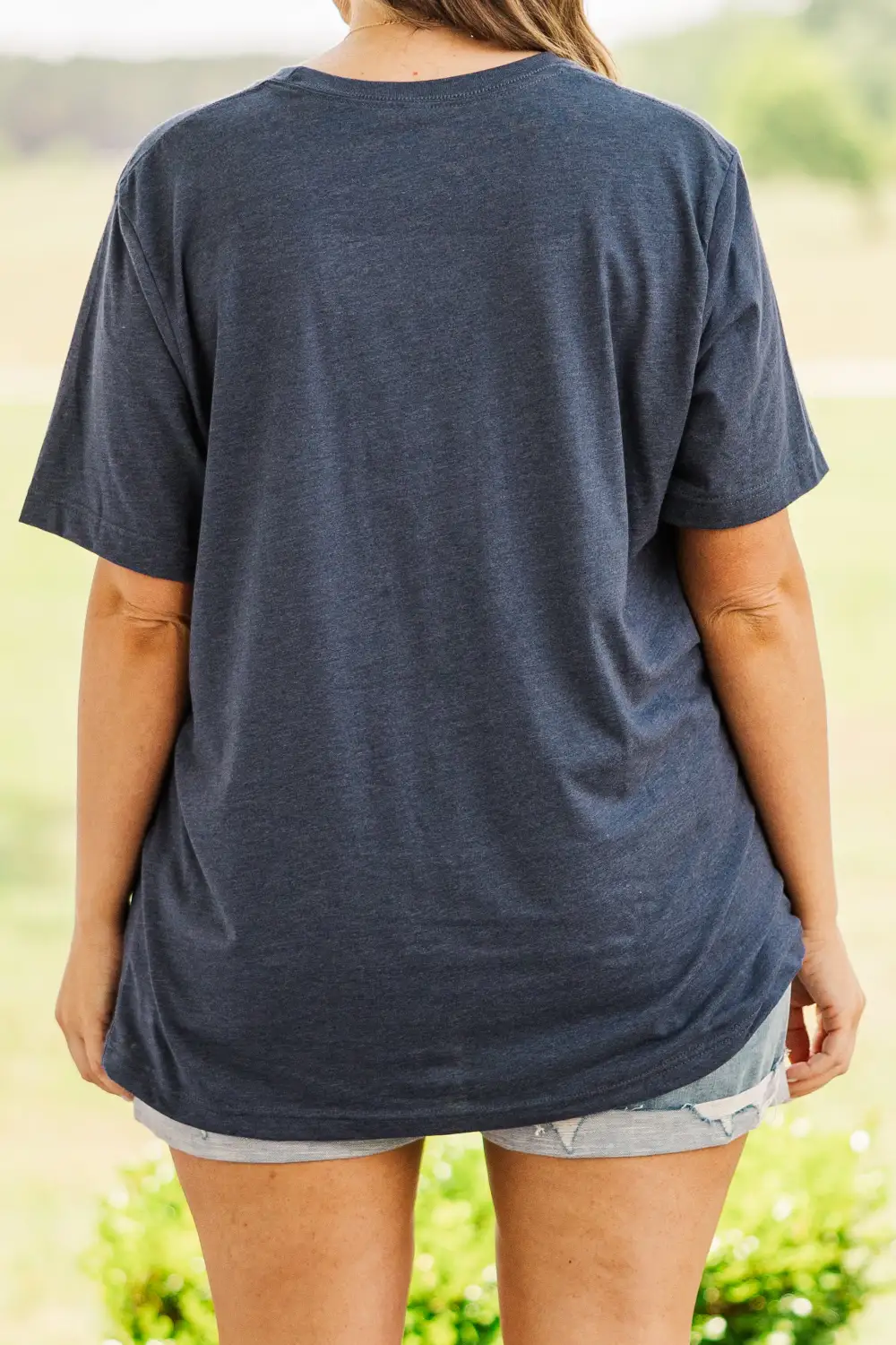 Peace Among The Stars Tee, Heather Navy