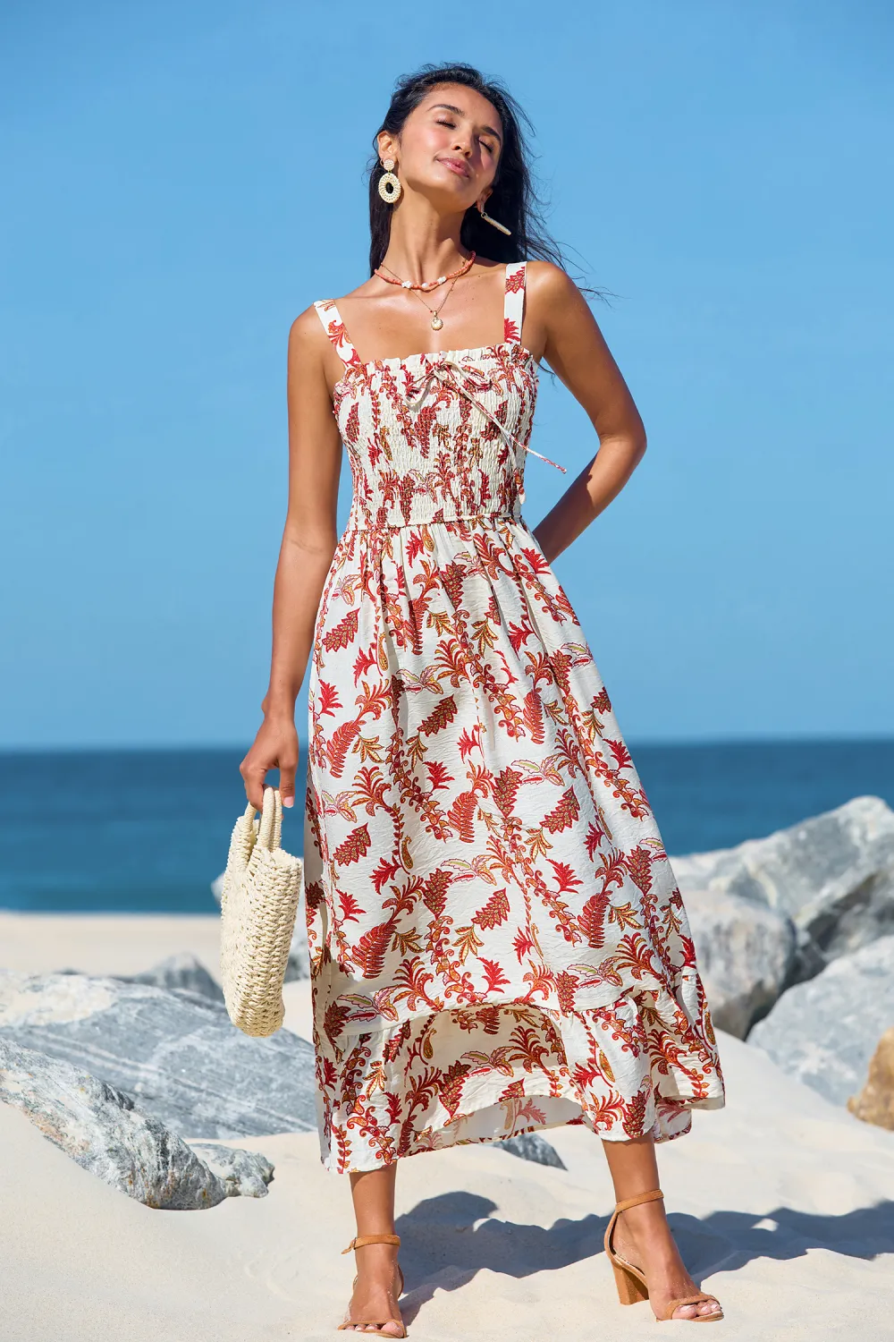Cottage Vibes Floral Midi Dress