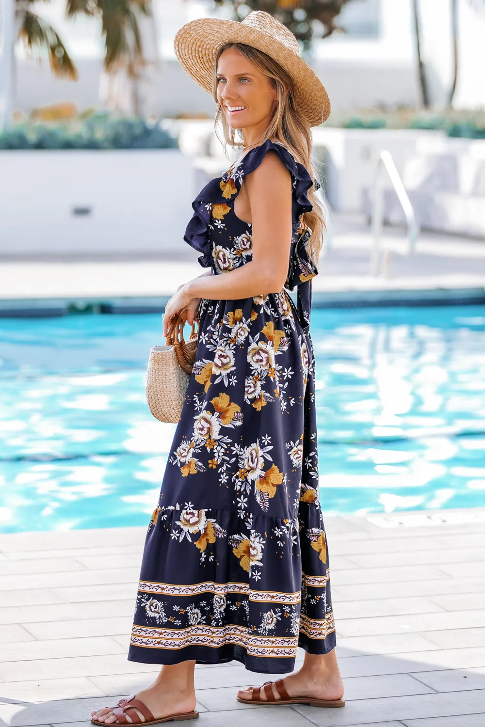 Walk In the Meadow Floral Maxi Dress