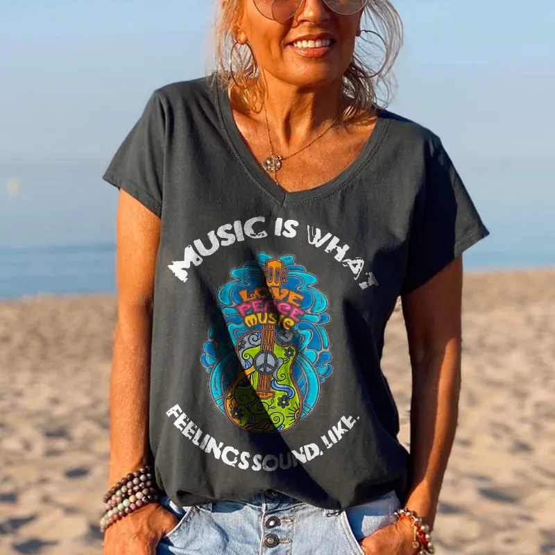 Music is what feelings sound like Graphic Tees