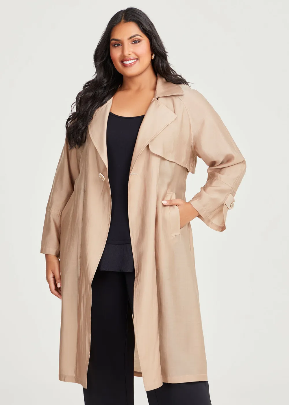 Light Natural Trench Coat