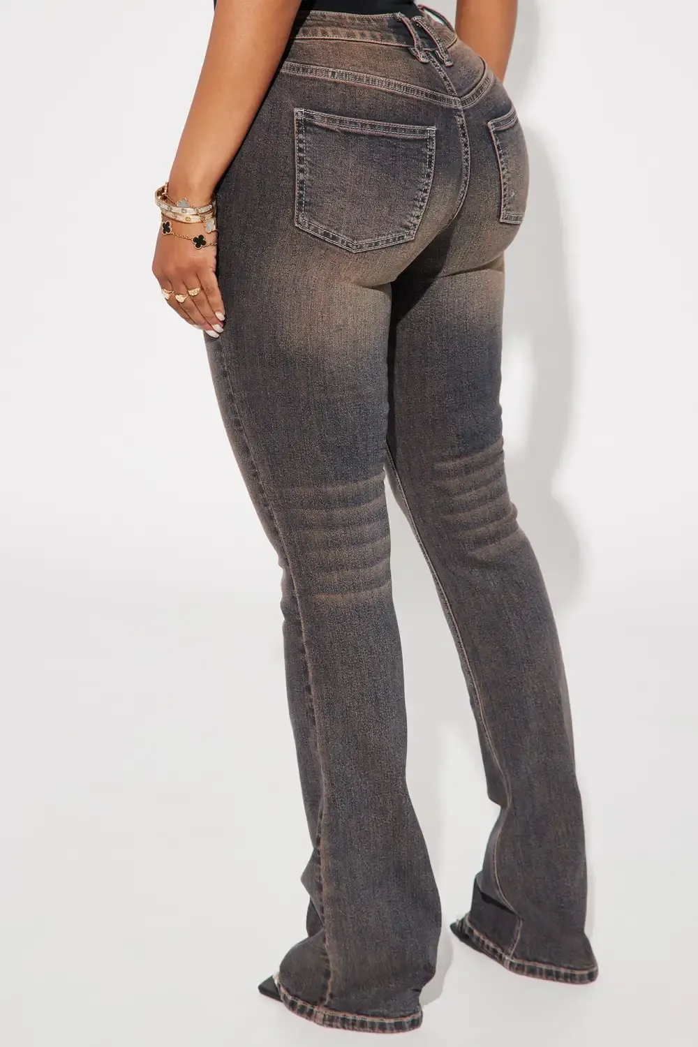 Sahara Tinted Stretch Bootcut Jeans - Dark Wash