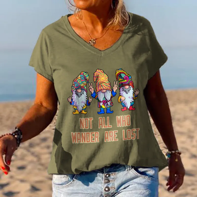 Not All Who Wander Are Lost Women Old Hippies T-shirt