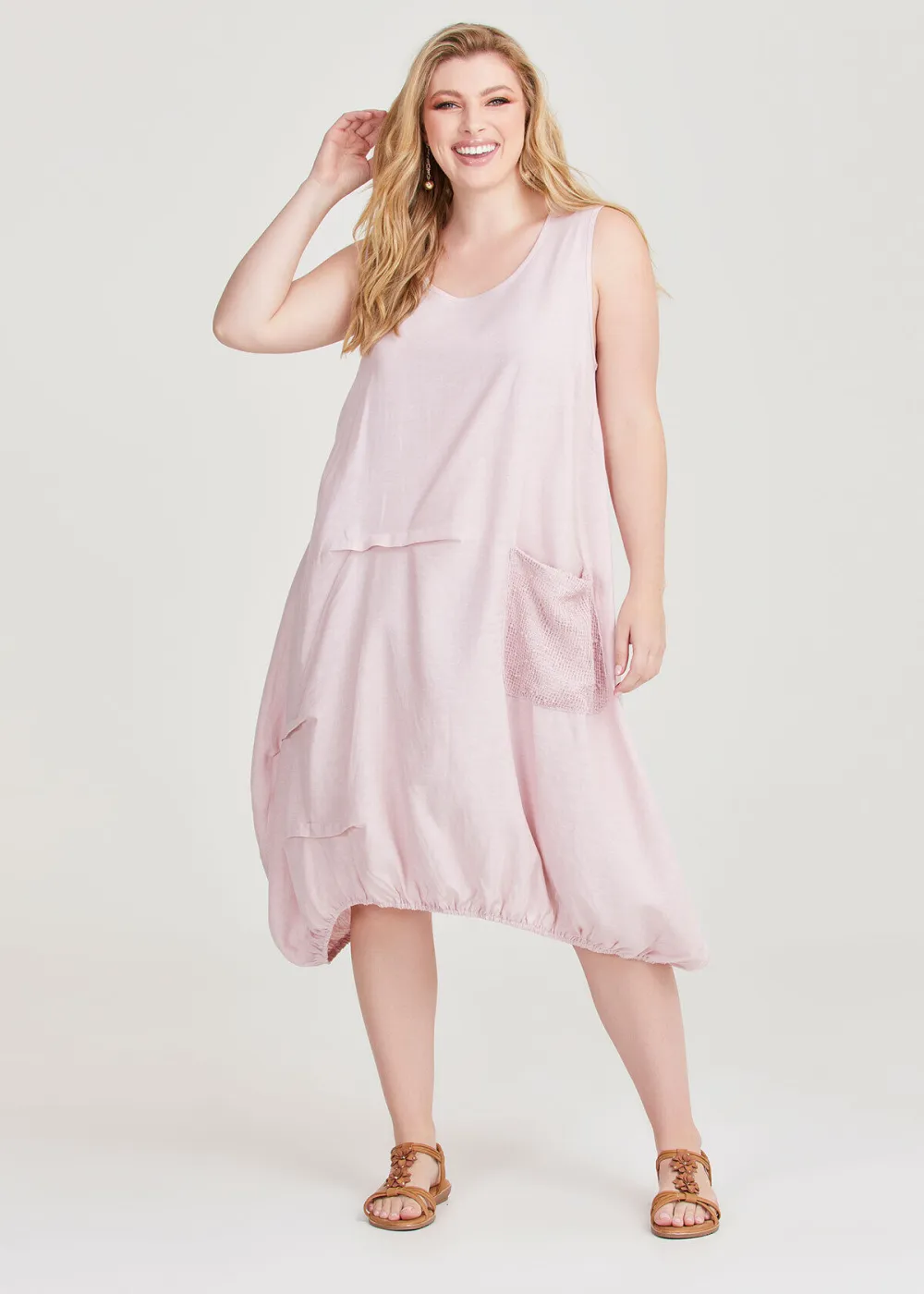 Tuck Front Linen Bamboo Dress