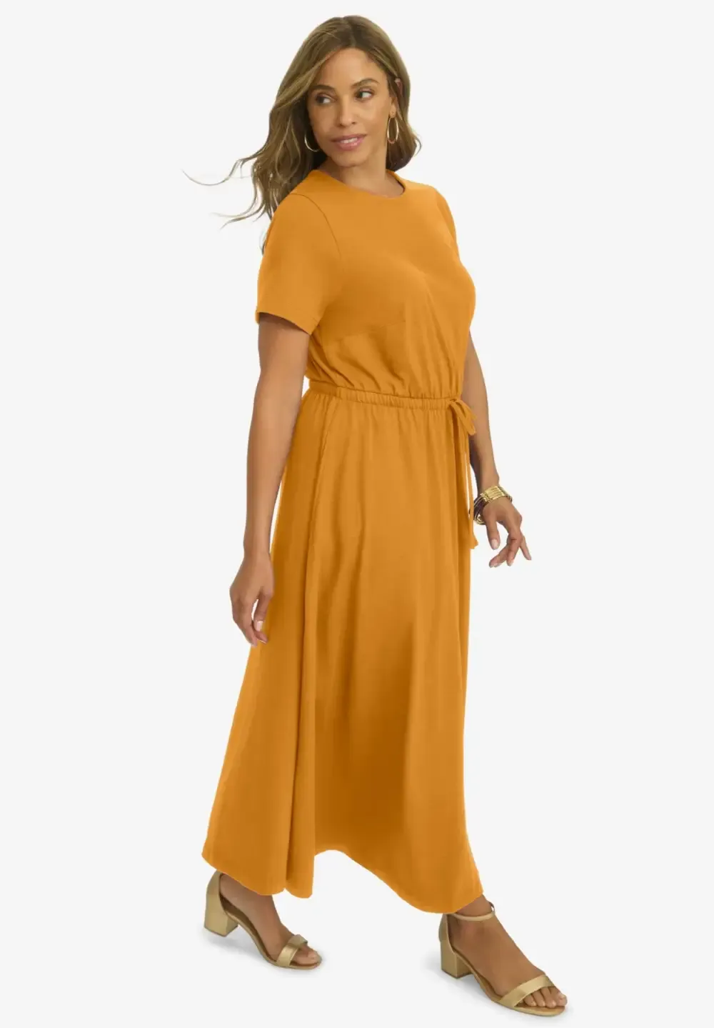Drawstring Maxi Dress