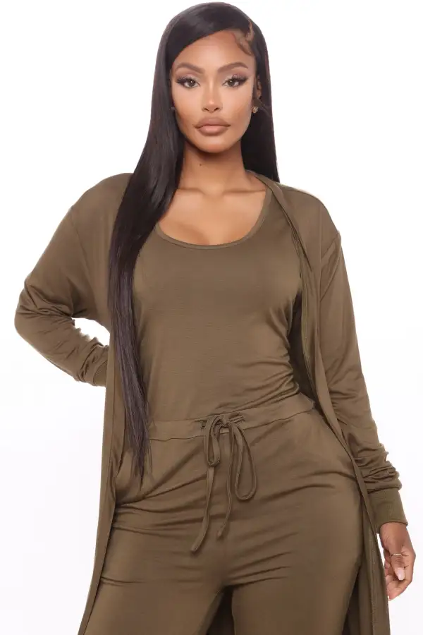 Journey Together 2 Pc Jumpsuit - Olive