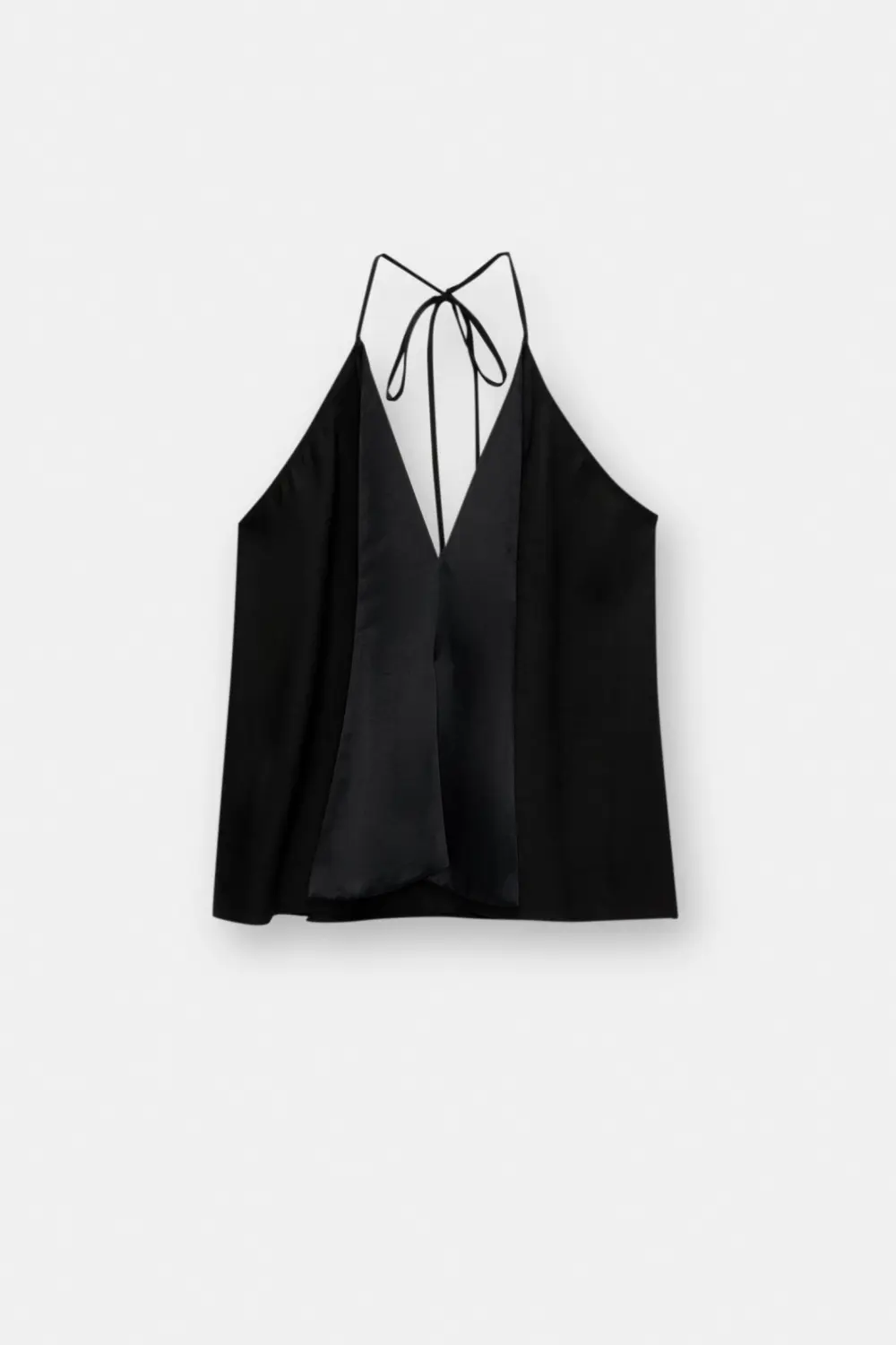 Satin top with lapels