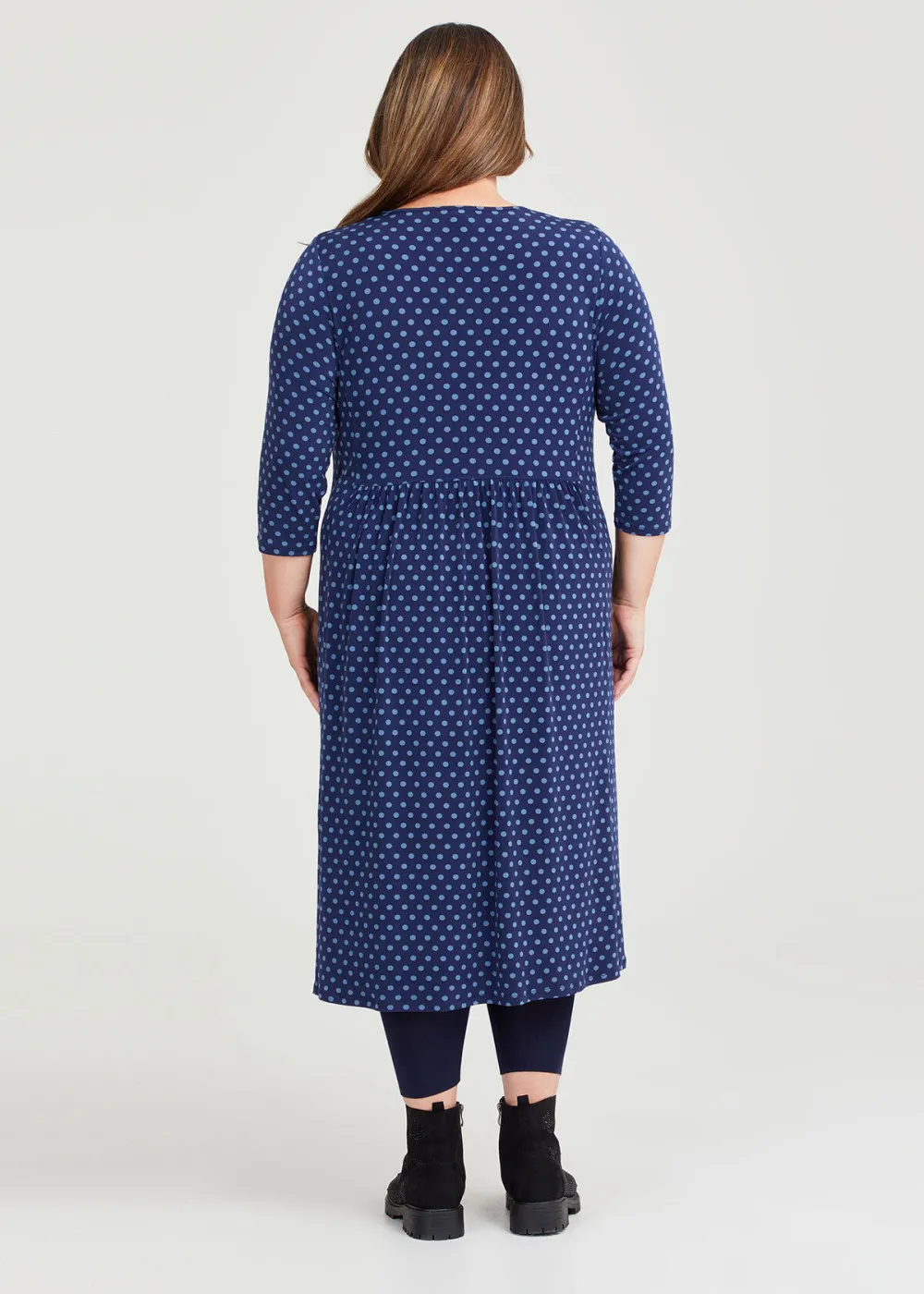 Spot V-neck Luna Dress