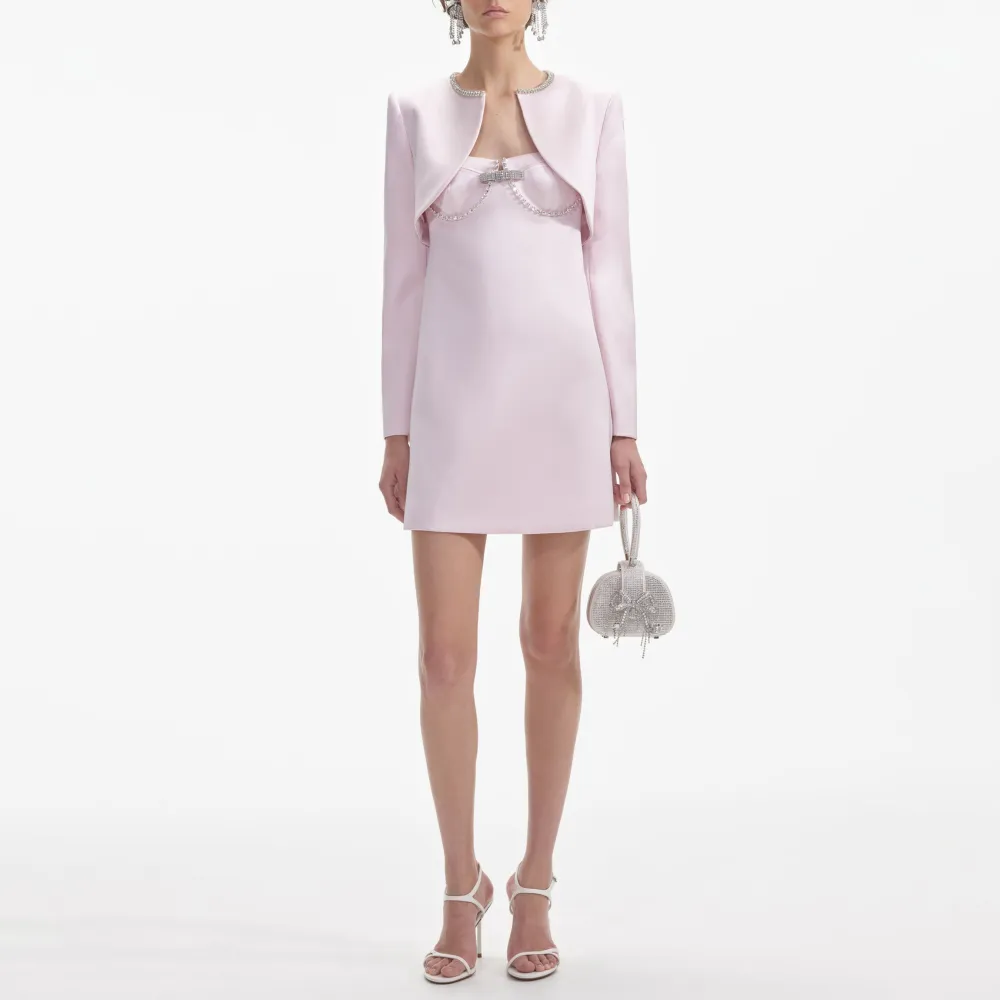 Pink Satin Bolero Jacket