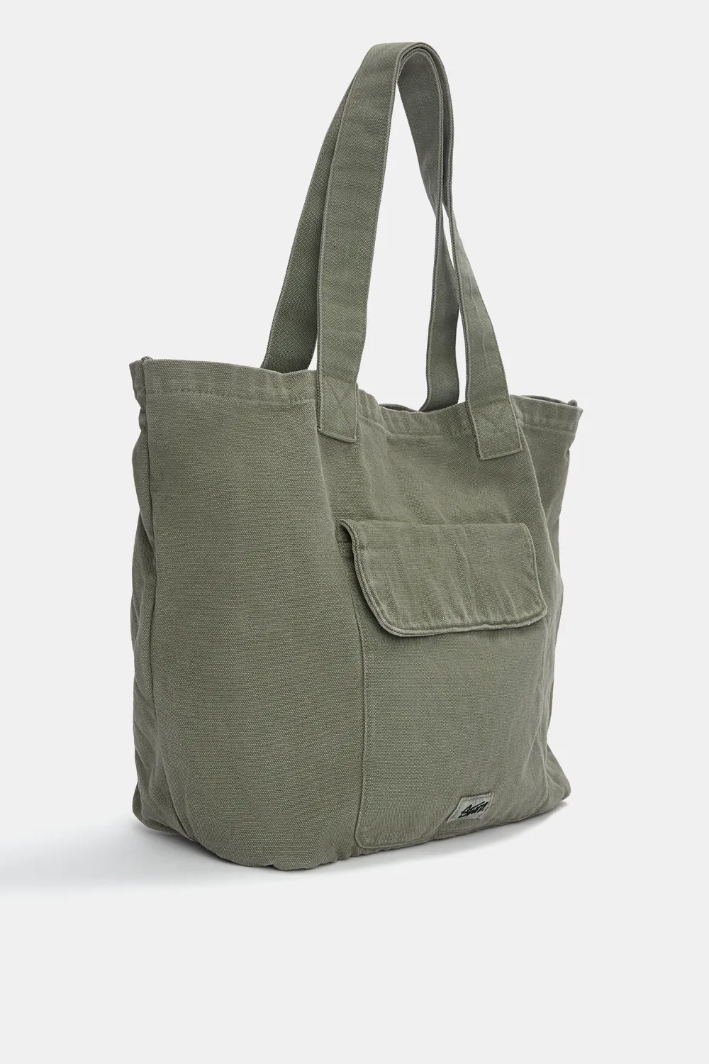Bolso shopper canvas bolsillo