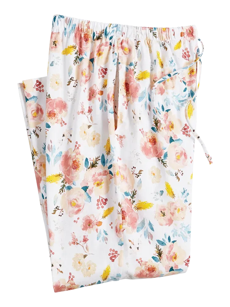Women's Comfort Knit Print Cotton Pajama Pants