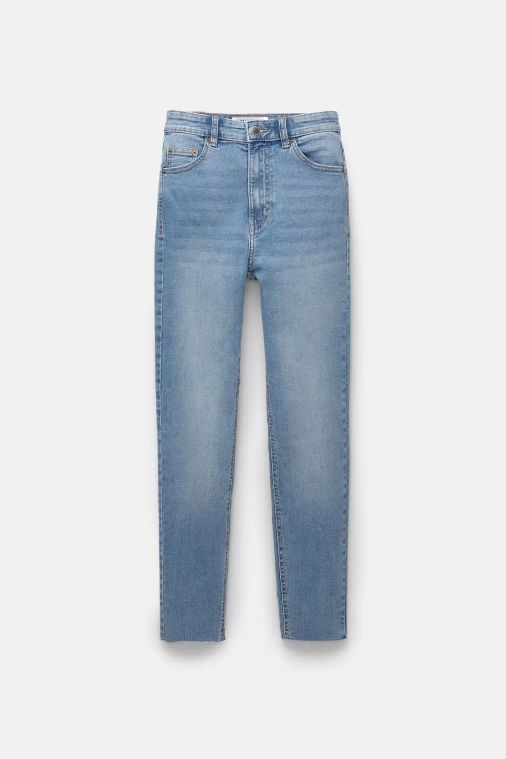 Jeans skinny tiro alto